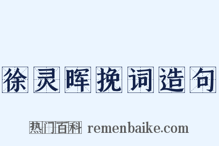 徐灵晖挽词造句是什么意思的图片